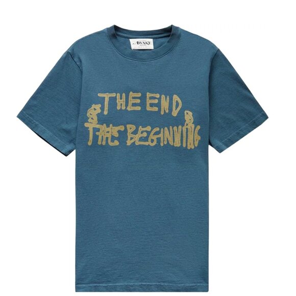 Awake NY Blue Grey T shirt Size L - Picture 1 of 5